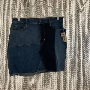Patchwork Denim Skirt